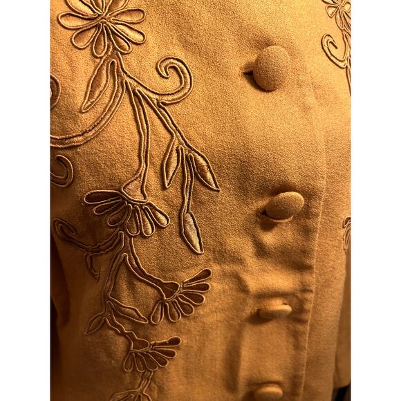 Vintage Mustard Embroidered Two-Piece Set – Size 8 - Picture 4 of 5